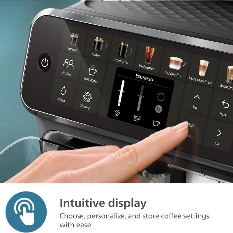Philips 3300 Series Fully-Automatic Espresso Machine with LatteGo + Iced Coffee Maker