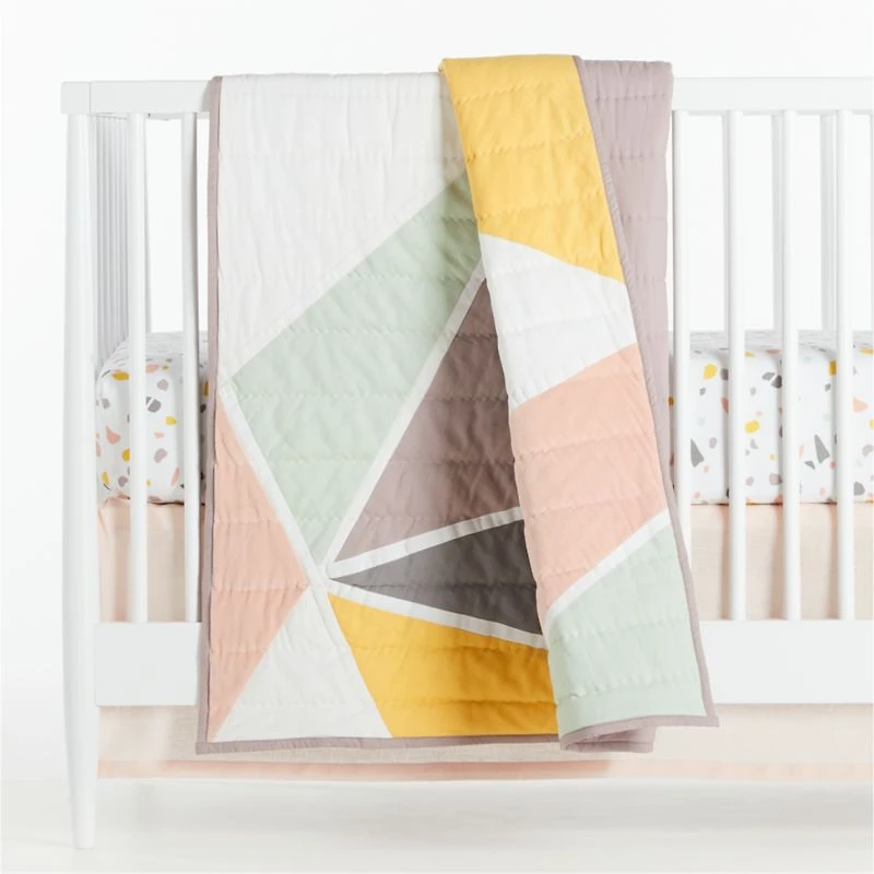Pieced Geo Baby Crib Quilt