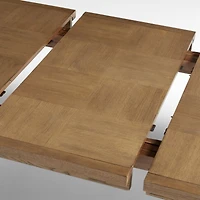 Pierre 82"-101" Light Brown Oak Wood Extendable Dining Table