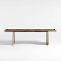 Pierre 82"-101" Light Brown Oak Wood Extendable Dining Table