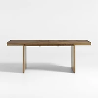 Pierre 82"-101" Light Brown Oak Wood Extendable Dining Table