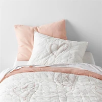 Supersoft Elegant Pink Organic Cotton Gauze Kids Pillow Sham