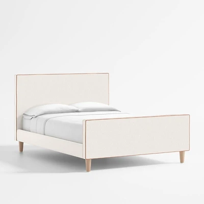 Pipeline Kids Pearl White Full Upholstered Bed