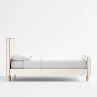 Pipeline Kids Pearl White Full Upholstered Bed