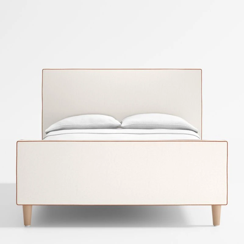 Pipeline Kids Pearl White Full Upholstered Bed