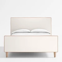 Pipeline Kids Pearl White Full Upholstered Bed
