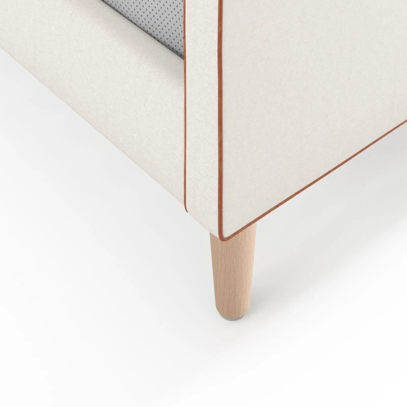 Pipeline Kids Pearl White Full Upholstered Bed