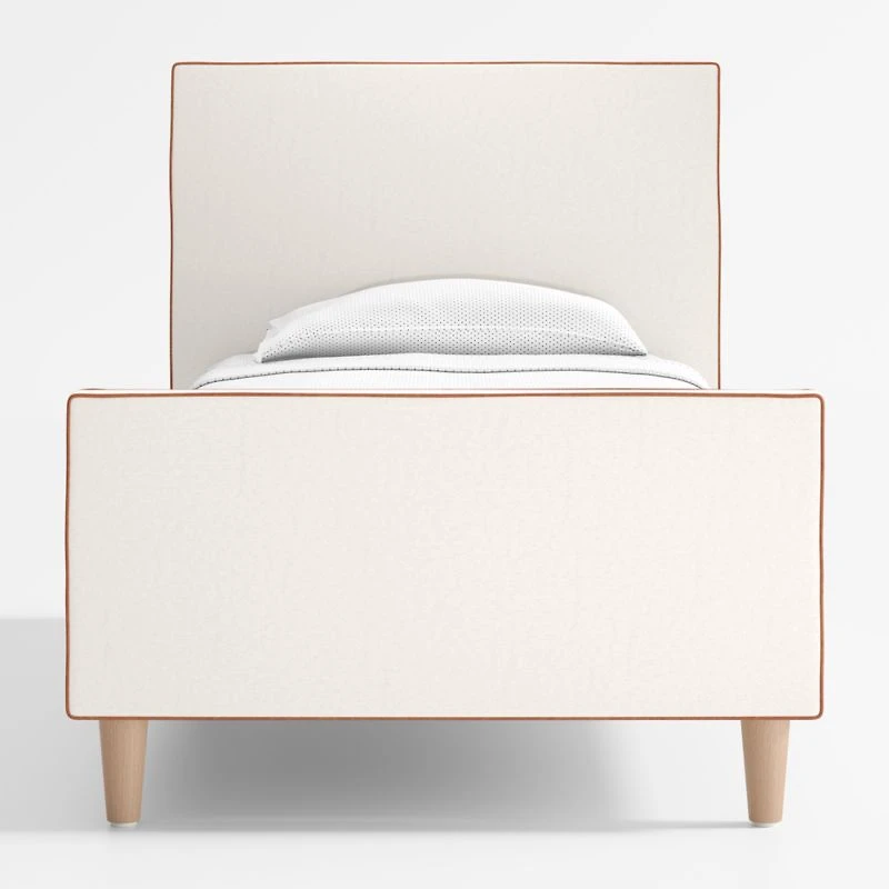 Pipeline Kids Pearl White Full Upholstered Bed