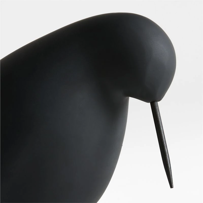 Piper Black Concrete Decorative Bird Sculpture