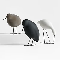 Piper Black Concrete Decorative Bird Sculpture