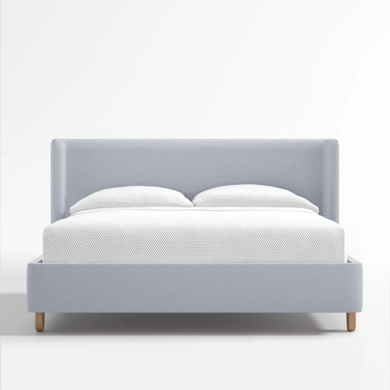 Pismo Blue Upholstered Kids Full Bed