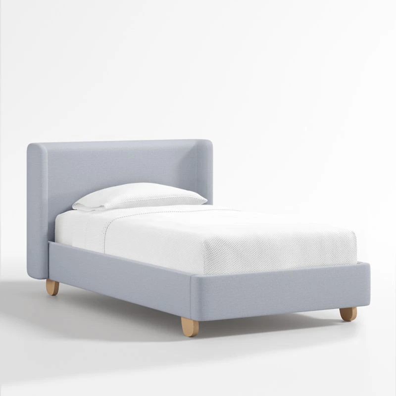 Pismo Blue Upholstered Kids Full Bed