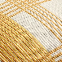 Savannah Yellow 20"x20" Plaid Outdoor Throw Pillow