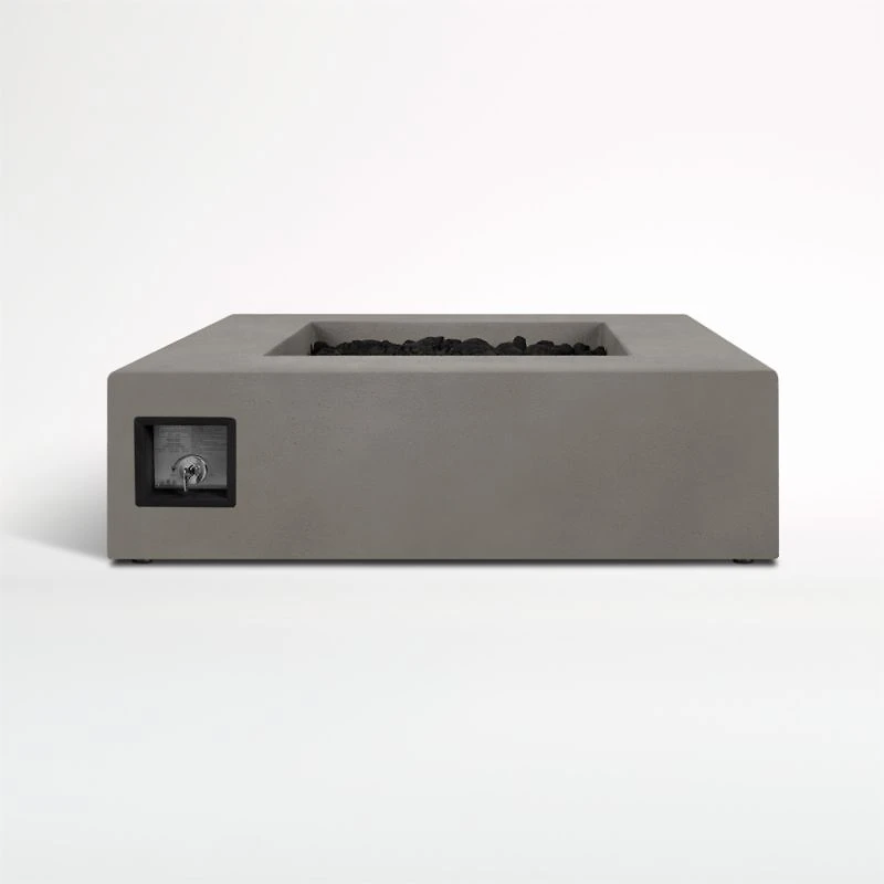 Plateau Low Square Outdoor Propane Fire Pit Table