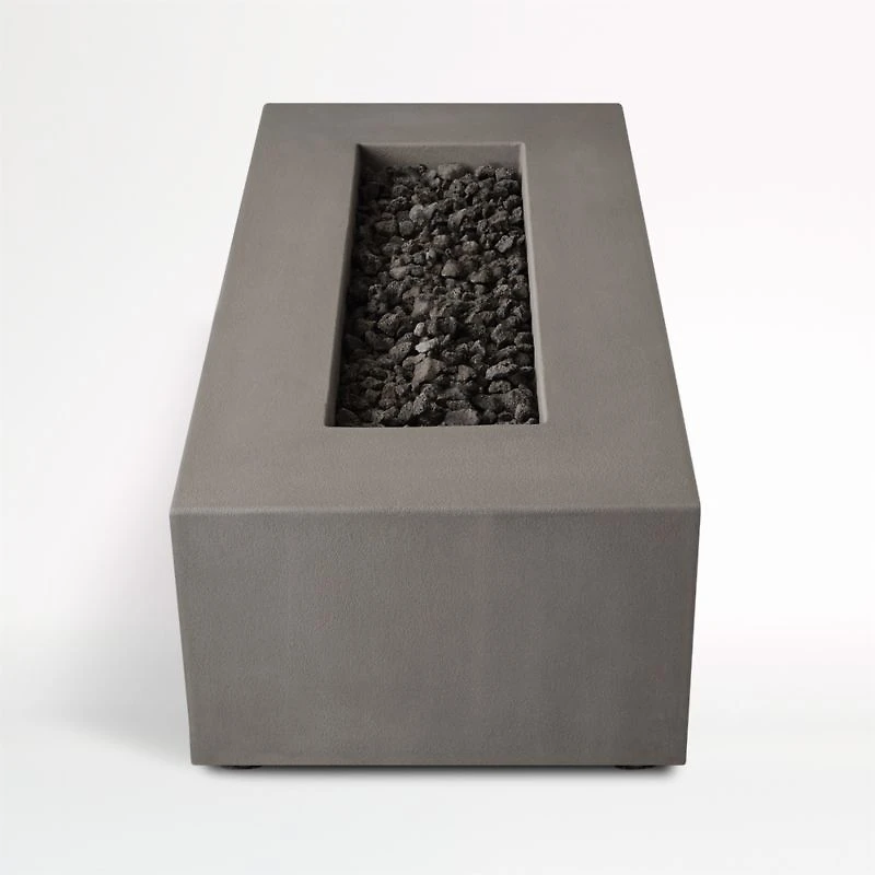 Plateau Rectangle Outdoor Propane Fire Pit Table
