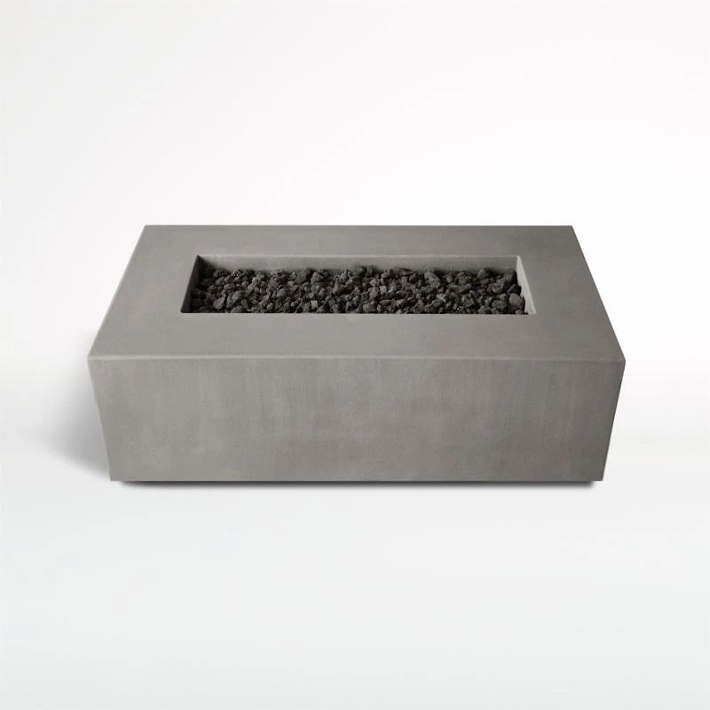 Plateau Rectangle Outdoor Propane Fire Pit Table