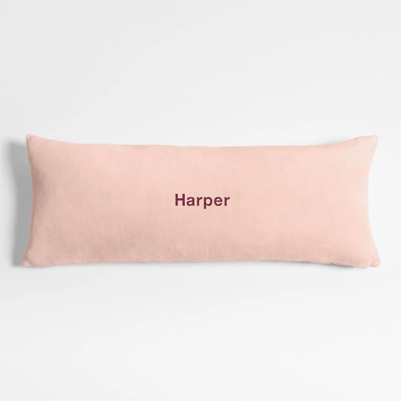 Plush 54x20 Pale Pink Body Pillow Cover