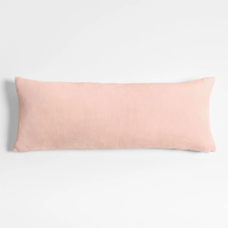 Plush 54x20 Pale Pink Body Pillow Cover