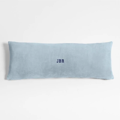 Plush 54x20 Sky Blue Bed Body Pillow Cover
