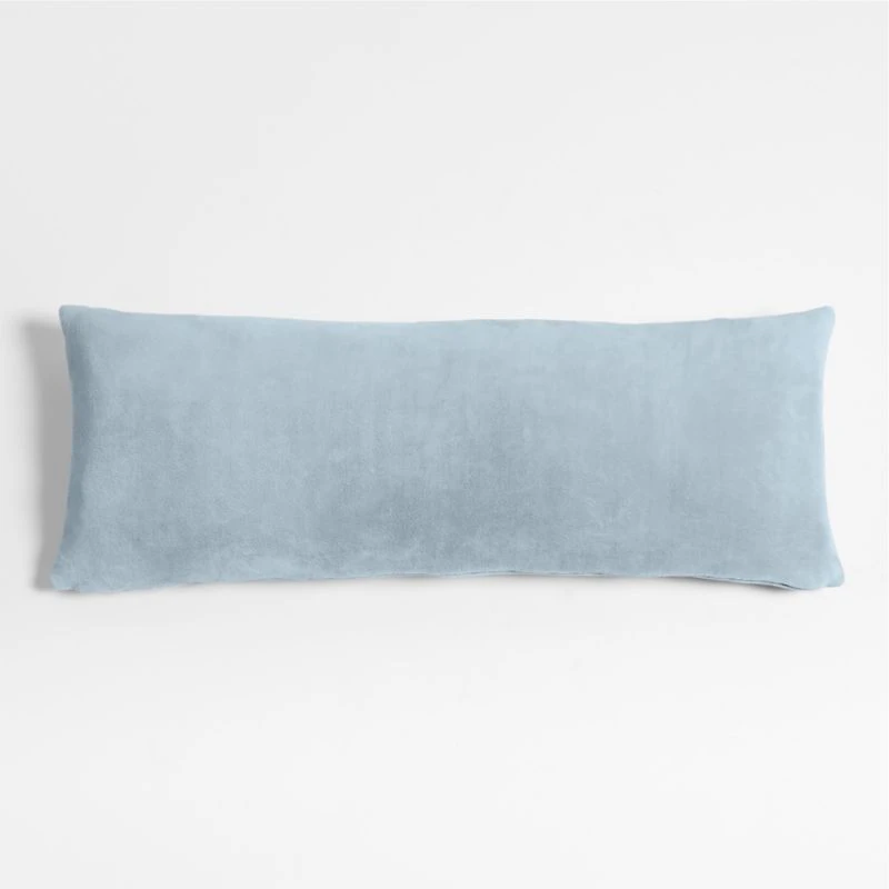 Plush 54x20 Sky Blue Bed Body Pillow Cover