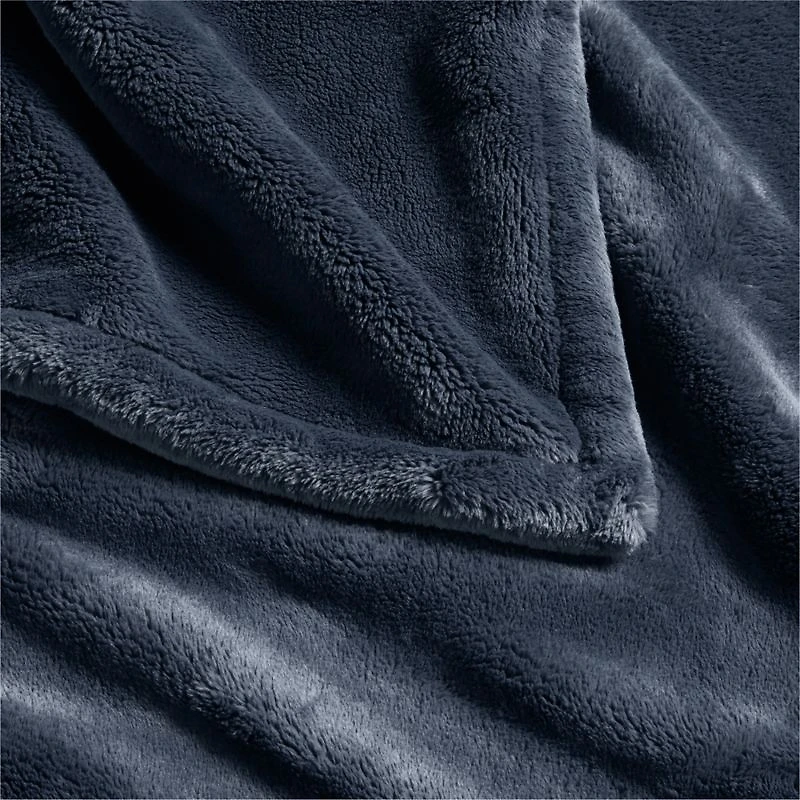 Plush 70x55 Deep Indigo Throw Blanket