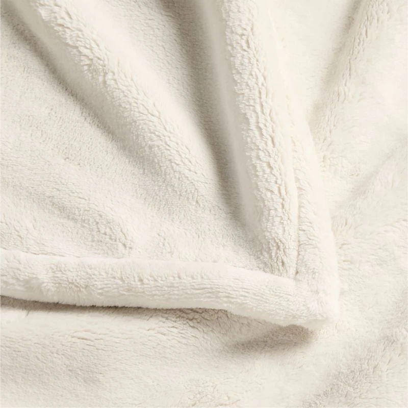 Plush 70x55 Pampas Ivory Throw Blanket