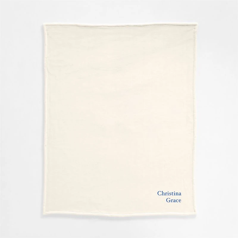 Plush 70x55 Pampas Ivory Throw Blanket
