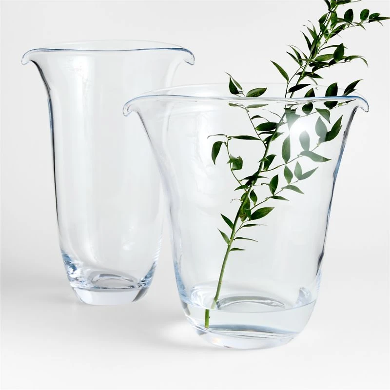 Pocket Low Wide Blown Glass Vase 14" by Daniel Humm