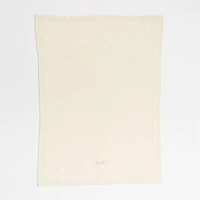 Pointelle Knit Pampas Ivory Baby Stroller Blanket