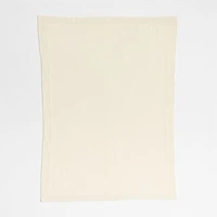 Pointelle Knit Pampas Ivory Baby Stroller Blanket