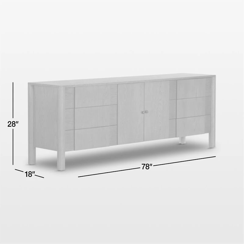 Pollard 78" Tan Oak Wood Storage Media Console
