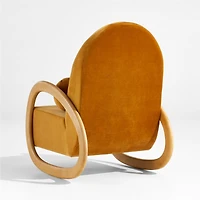 Pollie Marigold Velvet Nursery Rocking Chair