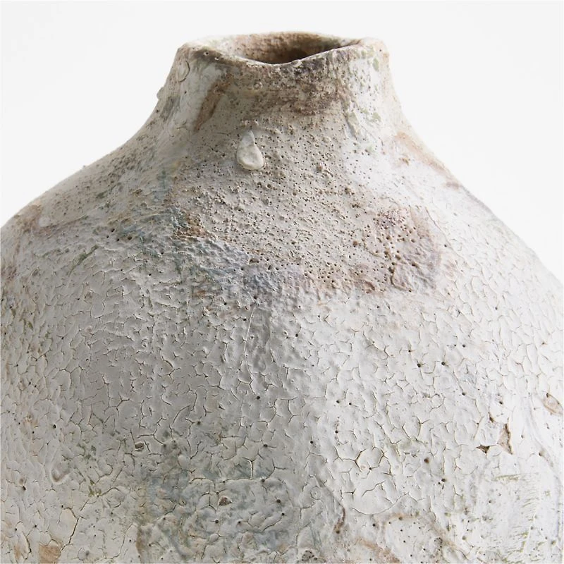 Pompeii 14" Chalky White Ceramic Vase