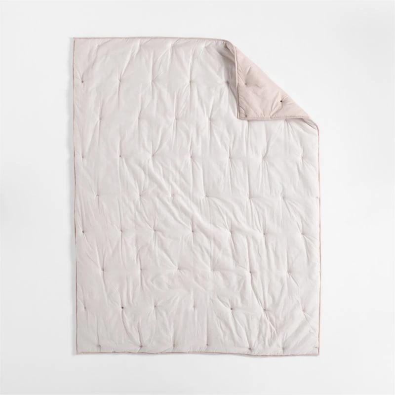 Pop Stitch Elegant Pink Organic Cotton Voile Kids Twin Comforter