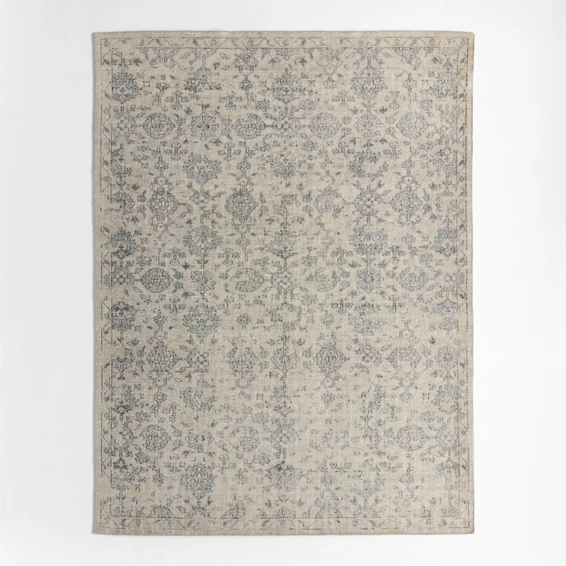 Positano Performance Traditional Blue Handknotted Area Rug 10'x14'