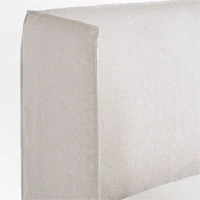 Positano Oatmeal Ivory Slipcovered King Bed