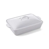 Potluck White Covered Baking Dish