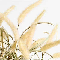 Large Potted Faux Grass in White Pot