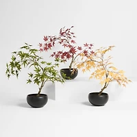 Potted Faux Japanese Maple Tree Red 24"
