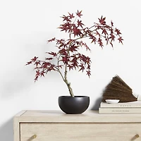Potted Faux Japanese Maple Tree Red 24"