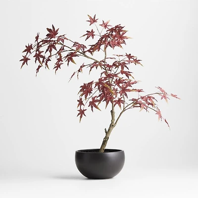Potted Faux Japanese Maple Tree Red 24"