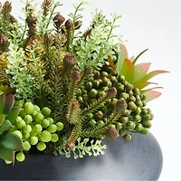Potted Faux Succulent Arrangement