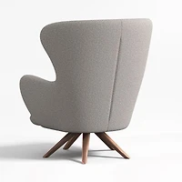 Powell Boucle Wingback Swivel Accent Chair