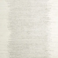 Prague Wool and Viscose Hand-Knotted Ombre Ivory Area Rug 6'x9'