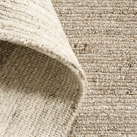 Prague Wool and Viscose Hand-Knotted Ombre Sand Brown Area Rug 6'x9'