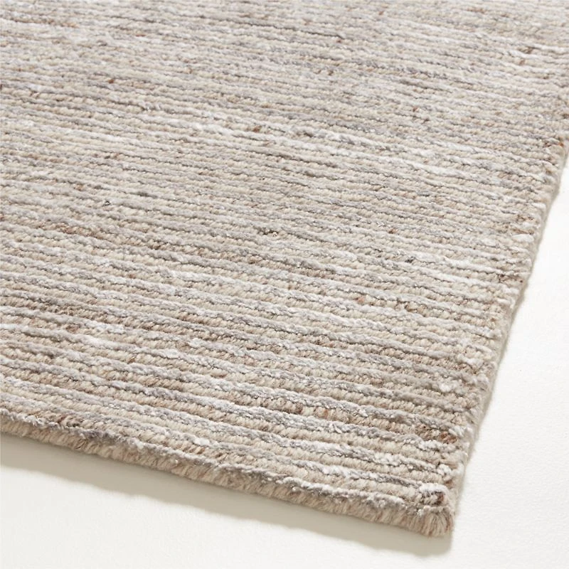 Prague Wool and Viscose Hand-Knotted Ombre Taupe Brown Area Rug 12'x15'