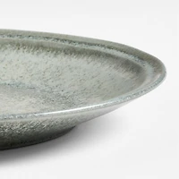 Prairie Moss Green Recycled Stoneware Dinner Plates, Set of 8