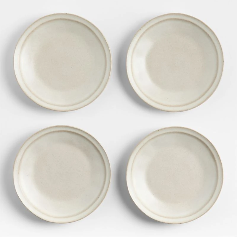 Prairie Natural Recycled Stoneware Salad Plates, Set of 8