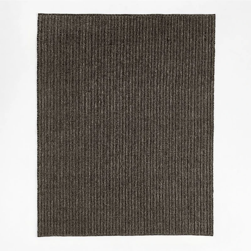 Prato Performance Wool Black Area Rug 6'x9'