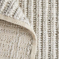 Prato Performance Wool Ivory Area Rug 6'x9'